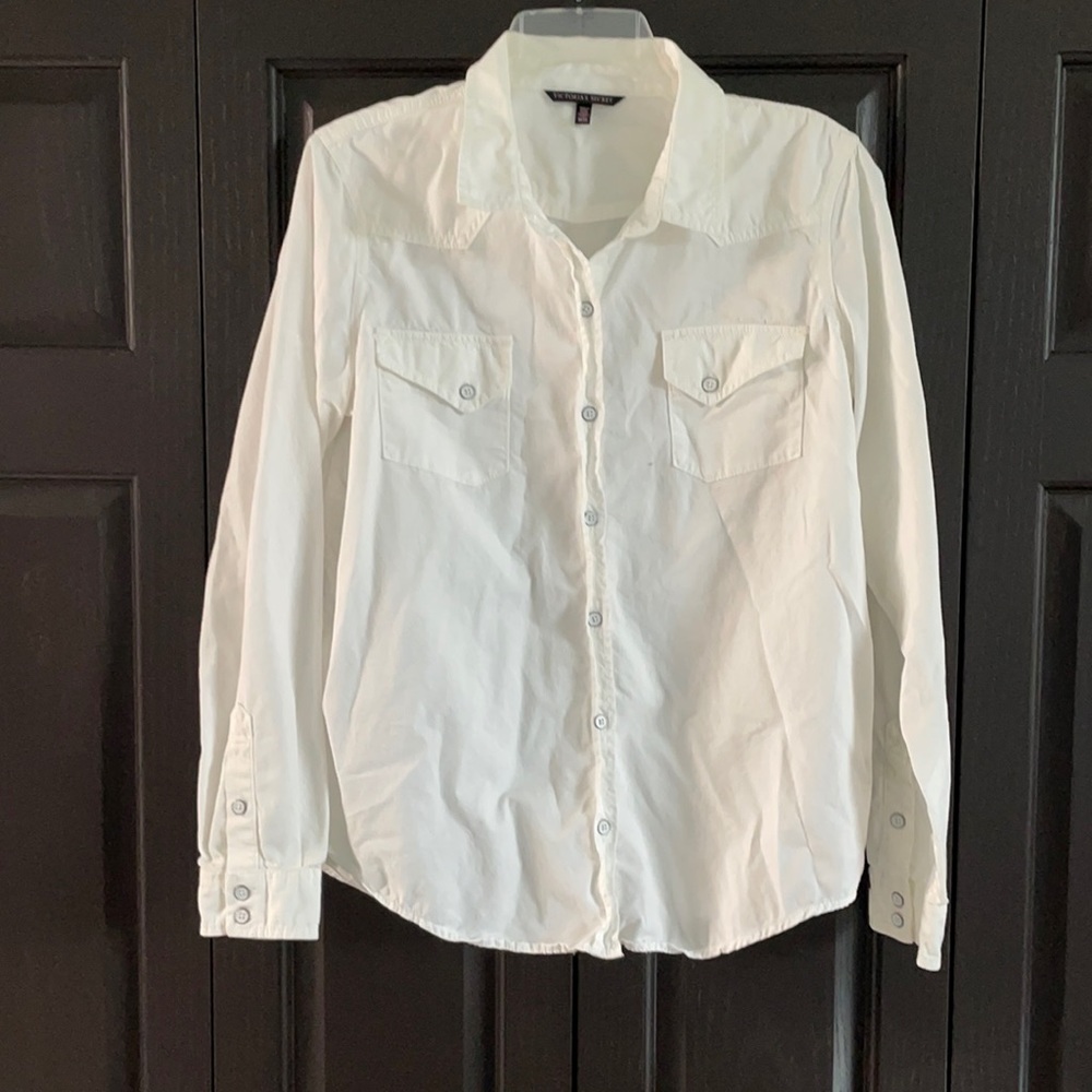 Victoria Secrete white button up